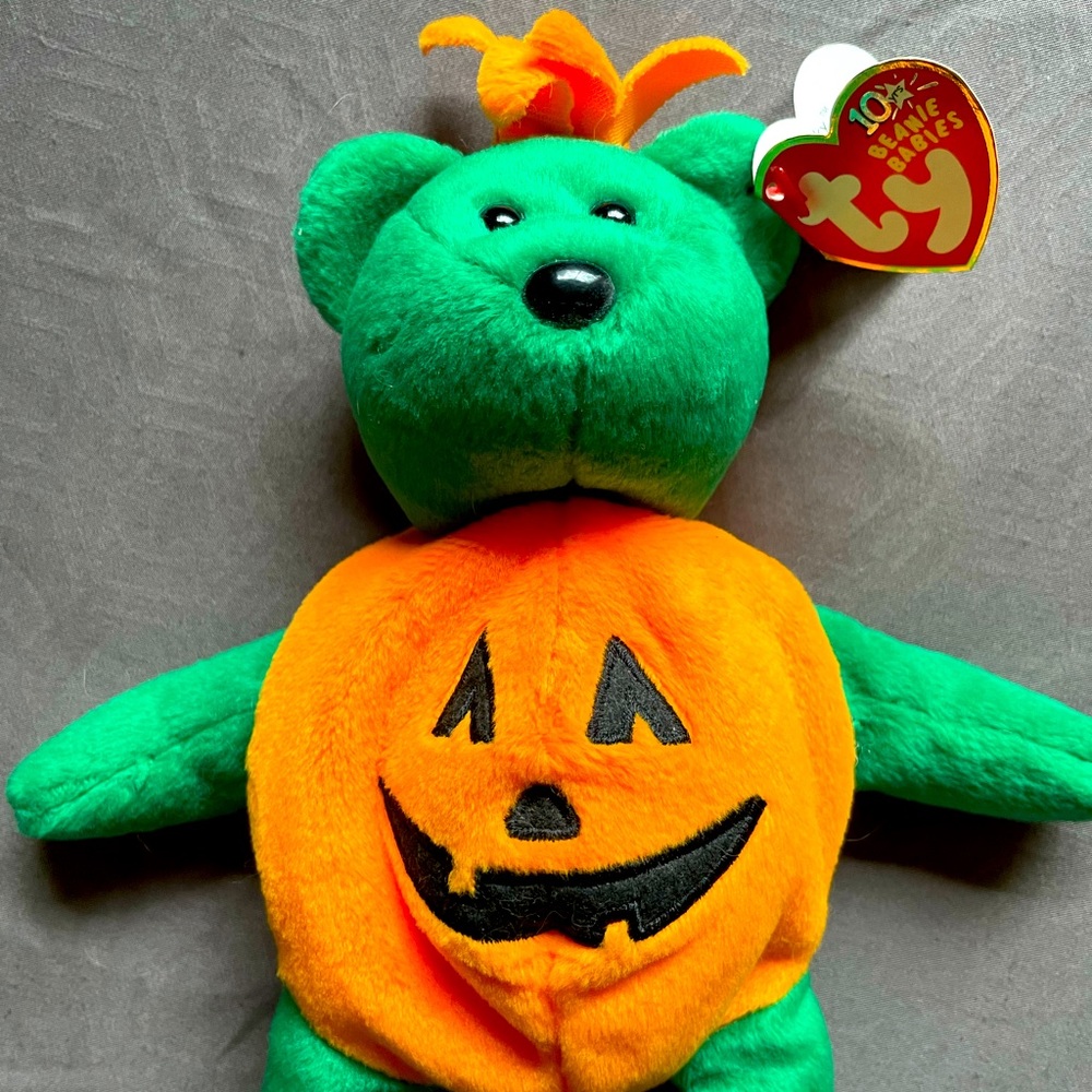 2 for $10 🎃 Tricky Halloween Pumpkin Beanie Baby